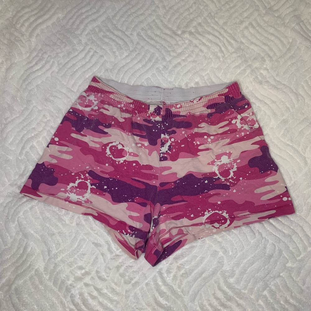 Children’s Girls Pink Heart Camo Shorts 100% Cotton XL (14-16)